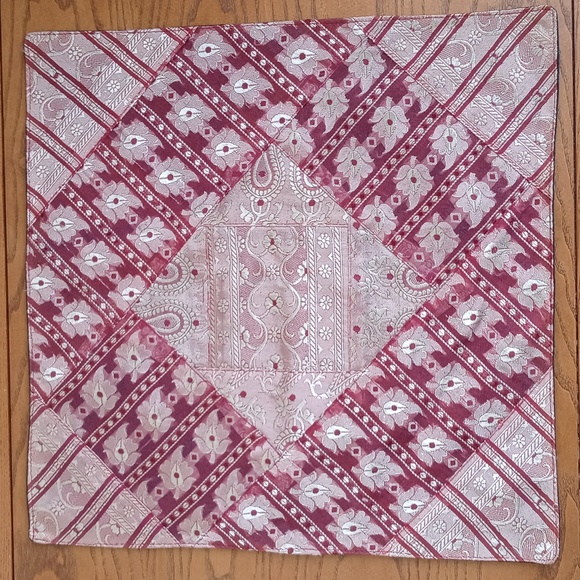 Gorgeous Silk Iridescent Purple Patchwork Pillow Shams From India (Set of 2) - Picture 4 of 17